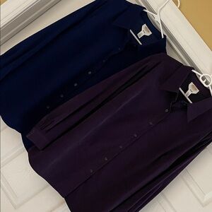 Talbots stretch suede-like shirts (set of 2)